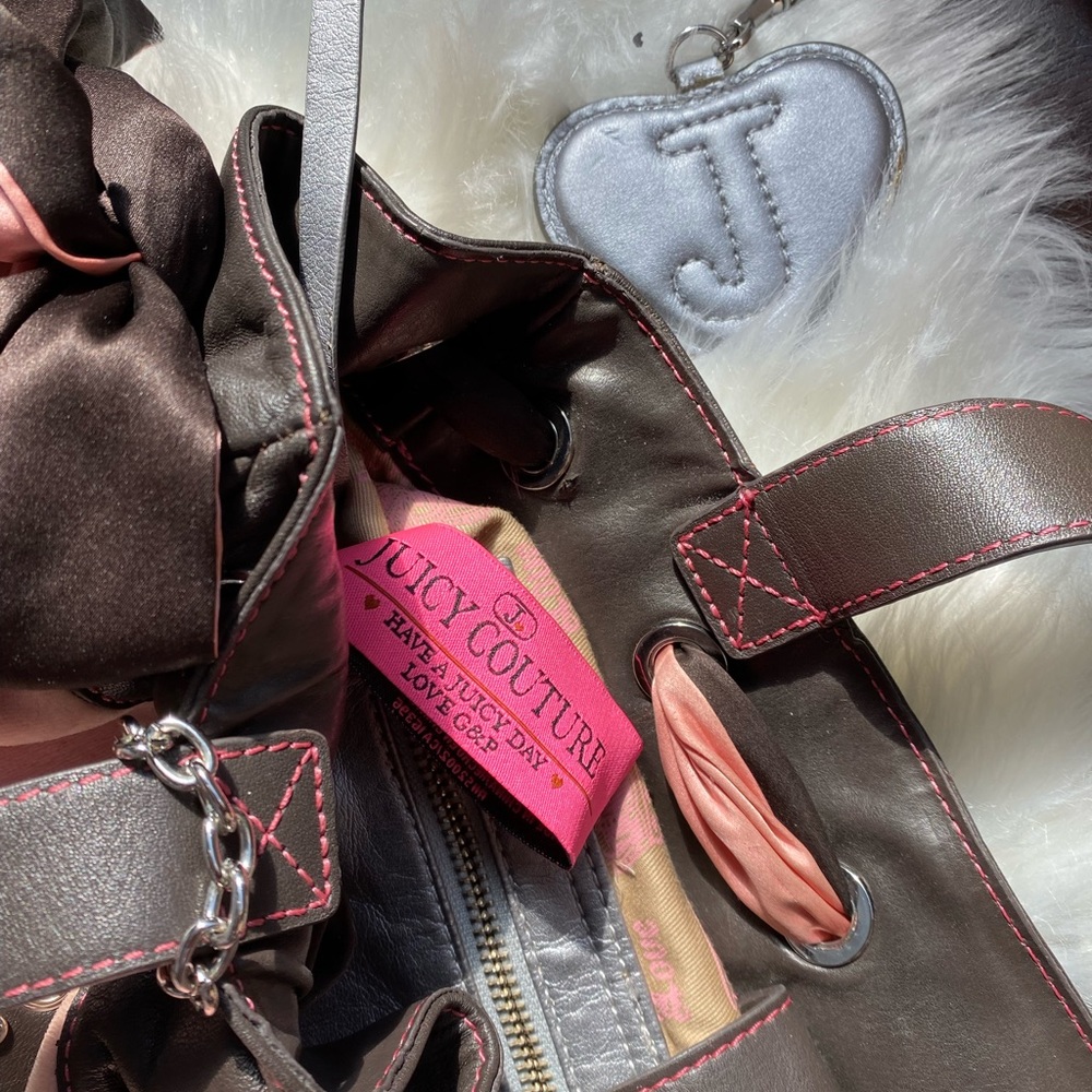 SOLD☁️🧃 Juicy Couture Pink Velour Daydreamer bag - Picture 10 of 11